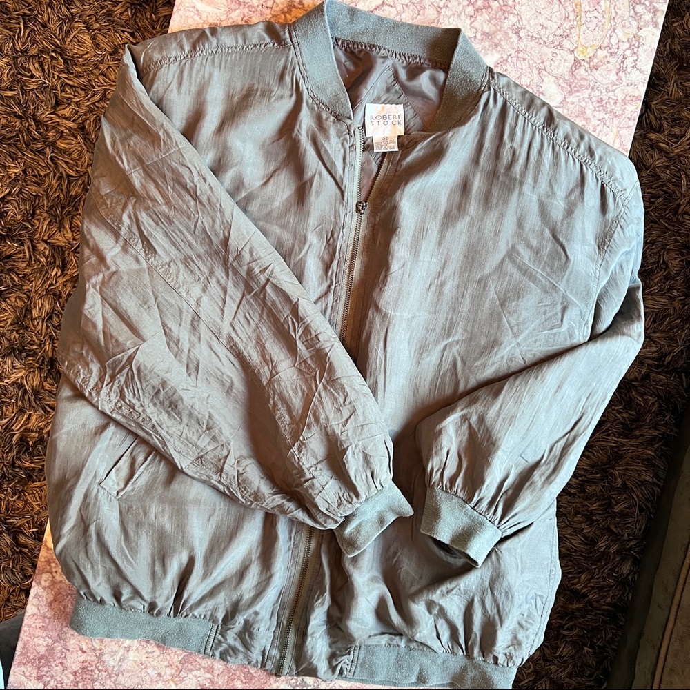 Vintage Silk Bomber Jacket